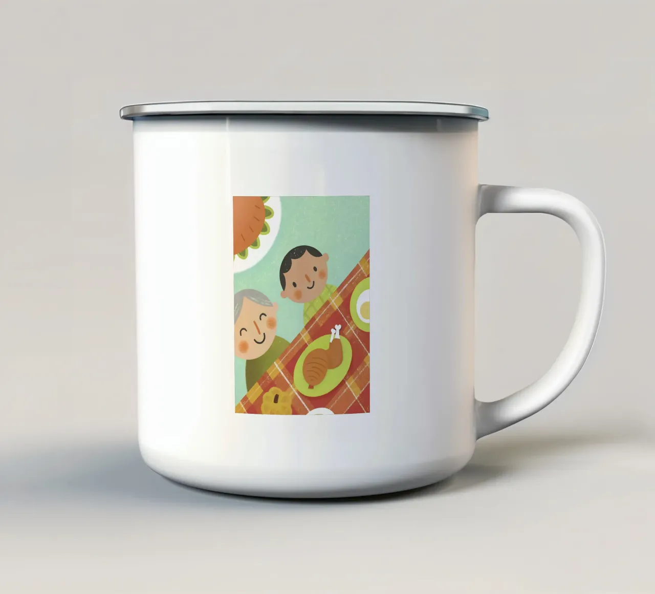 Momento del pasto caldo insieme tazza in smalto da LOYAL SHOP