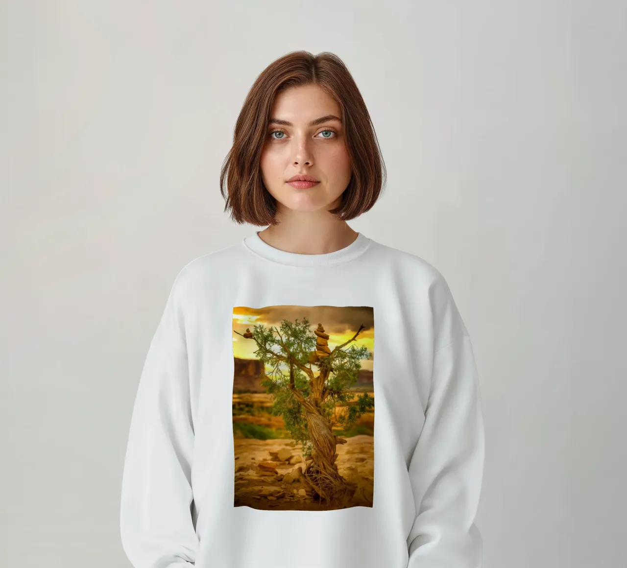 roccia in equilibrio sull'albero felpa da tamarind