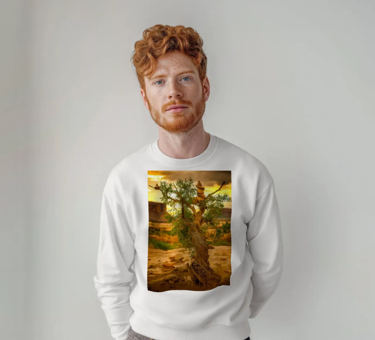 roccia in equilibrio sull'albero felpa da tamarind