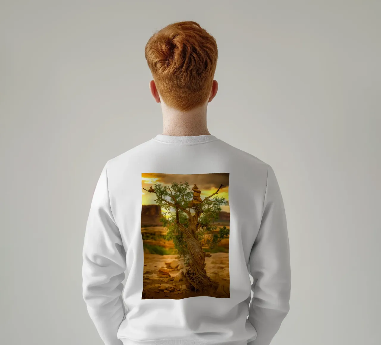 roccia in equilibrio sull'albero felpa da tamarind