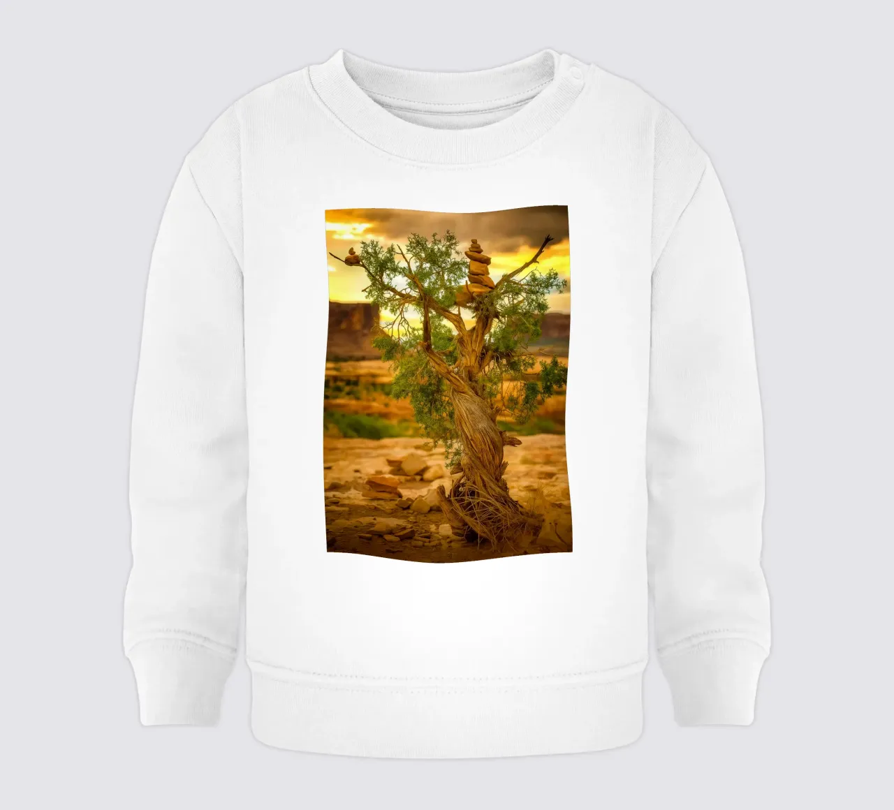 roccia in equilibrio sull'albero felpa neonato da tamarind