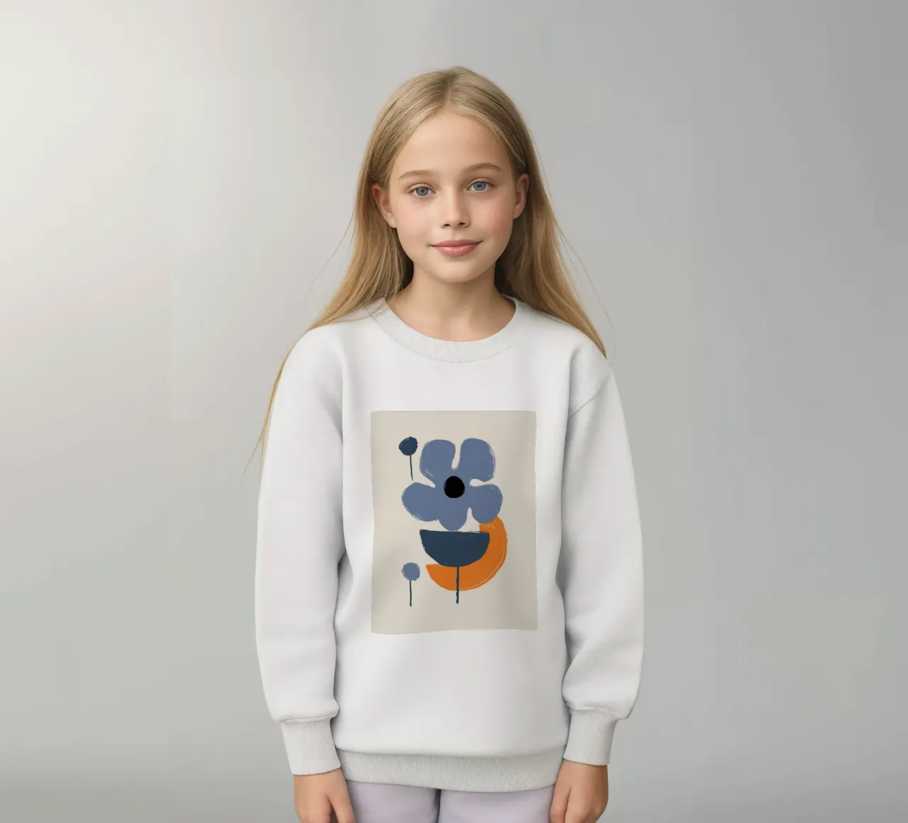 Forme floreali minimaliste felpa bambino da Solace Light