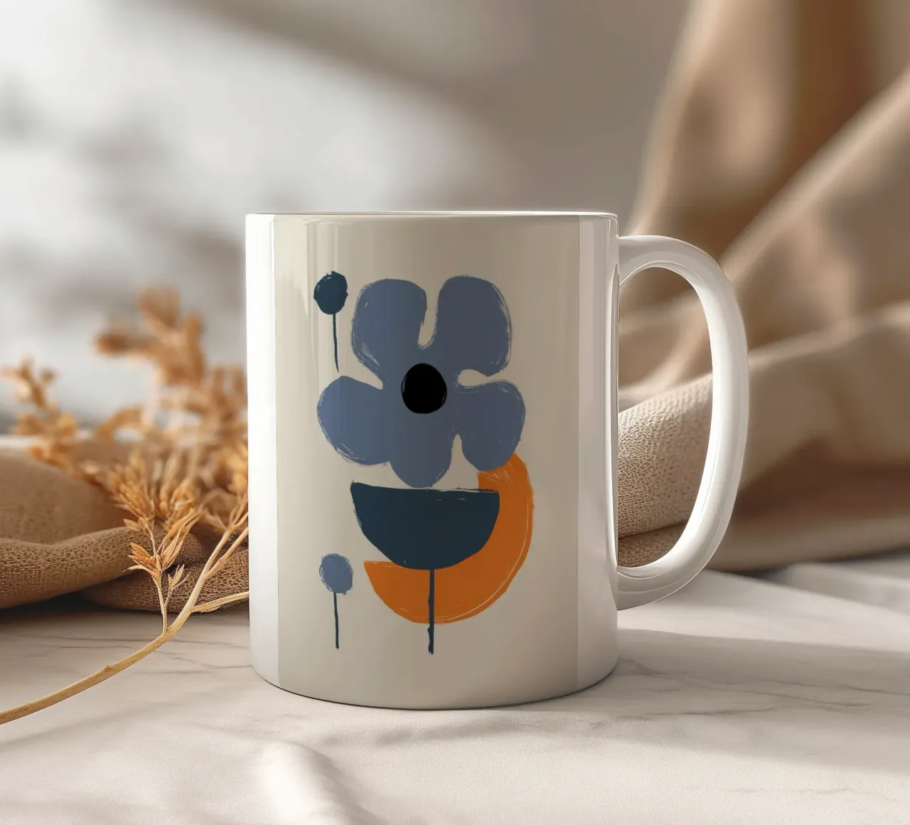 Forme floreali minimaliste tazza in ceramica da Solace Light