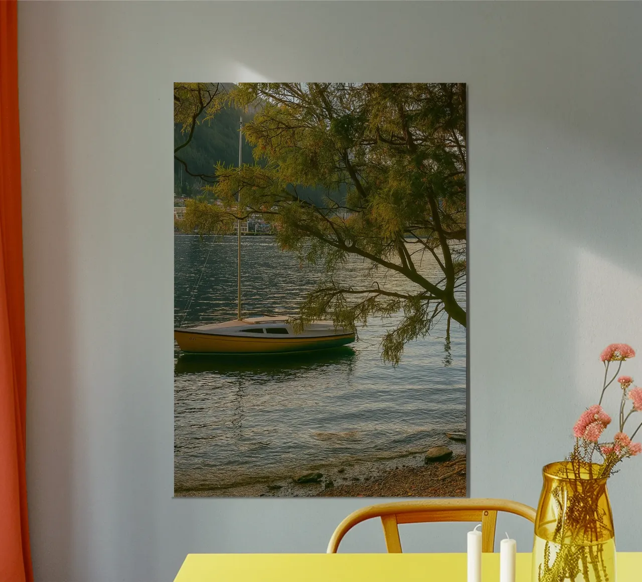 nave in riva al fiume poster da tamarind