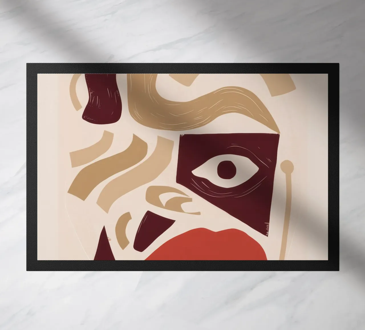 Deconstructed Visage Study doormat by Solace Light