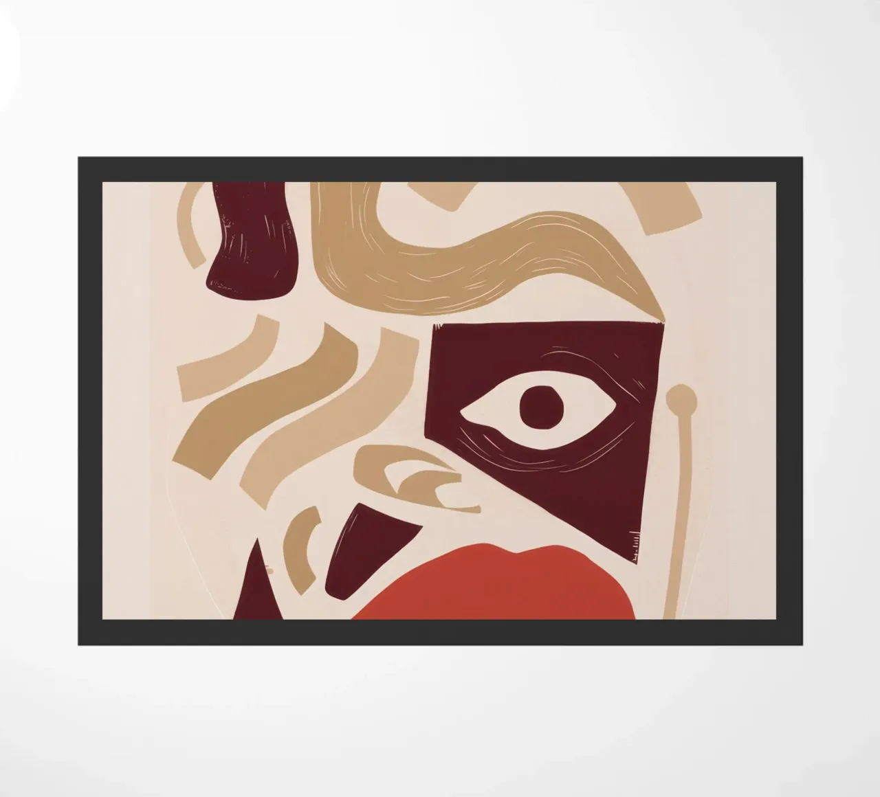 Deconstructed Visage Study doormat by Solace Light