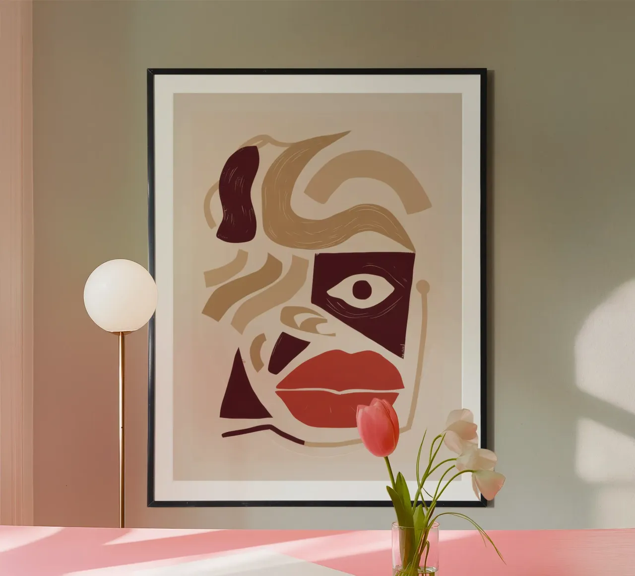 Deconstructed Visage Studie poster van Solace Light