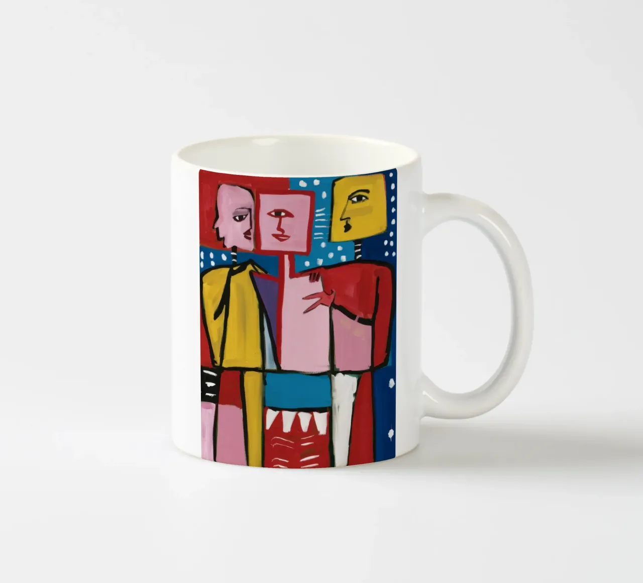 Doppio ritratto cubista tazza in ceramica da Solace Light