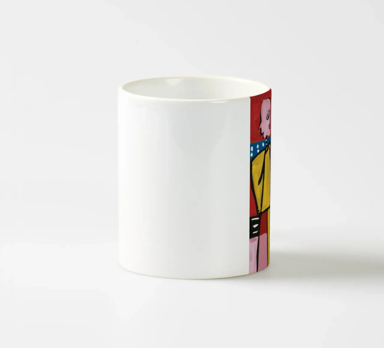 Doppio ritratto cubista tazza in ceramica da Solace Light