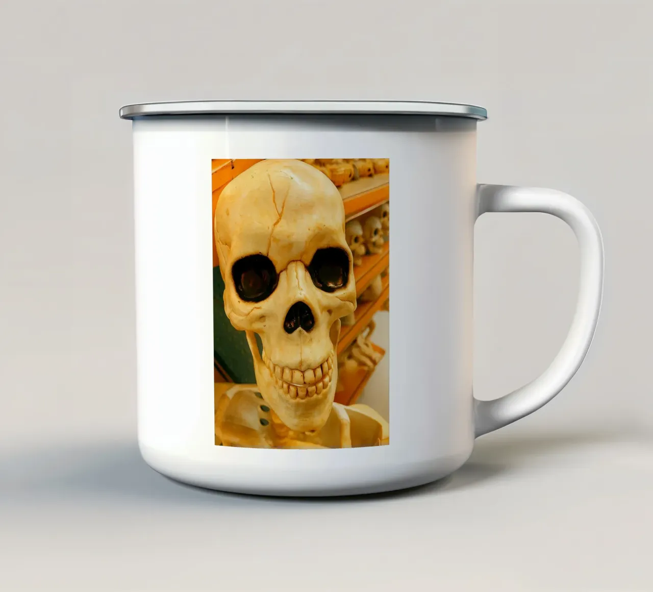 teschio giocattolo tazza in smalto da tamarind
