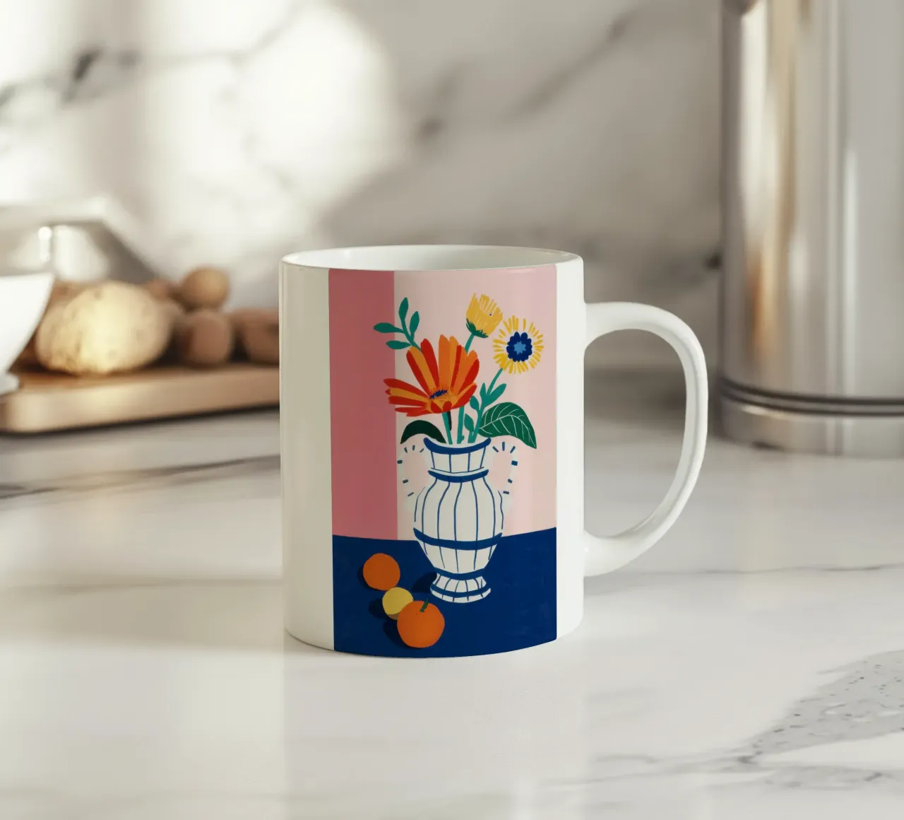 Scoppio di bouquet gioioso tazza in ceramica da Solace Light