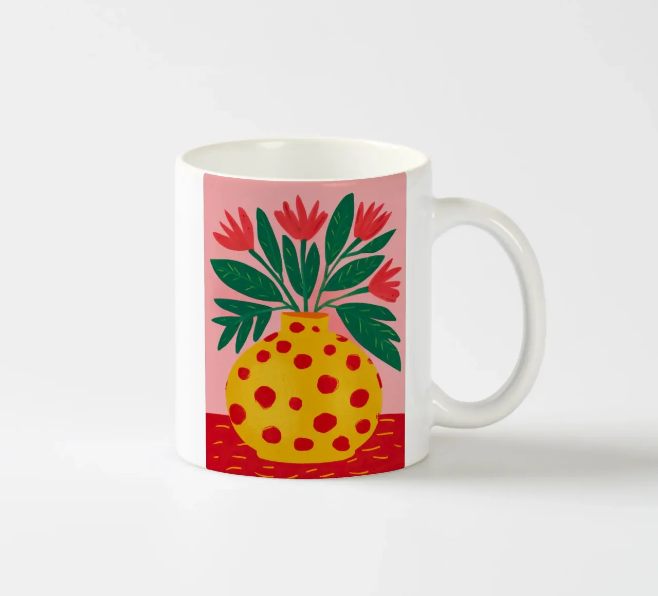 Fiore a pois Joy tazza in ceramica da Solace Light