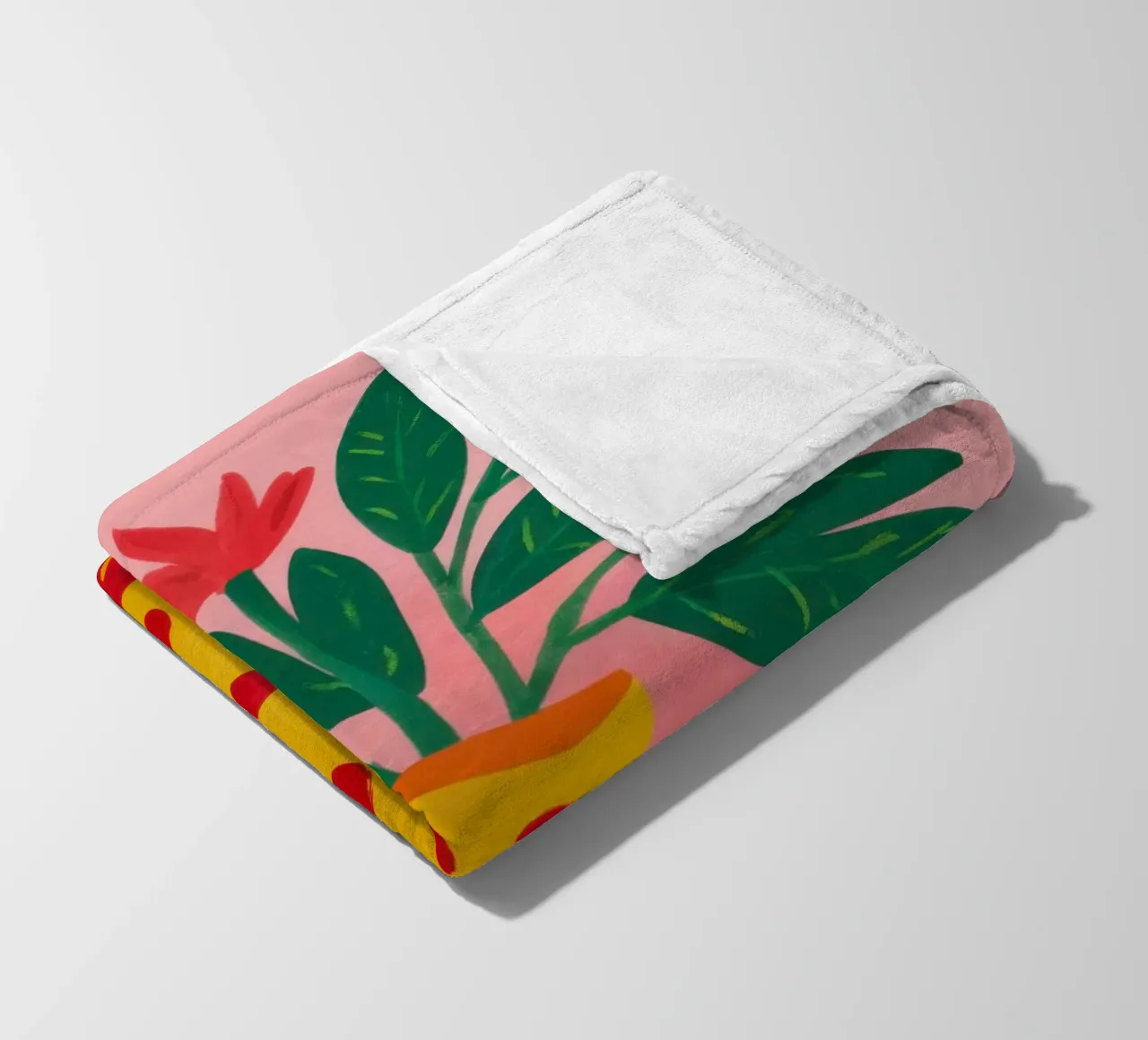 Fiore a pois Joy coperta in pile da Solace Light