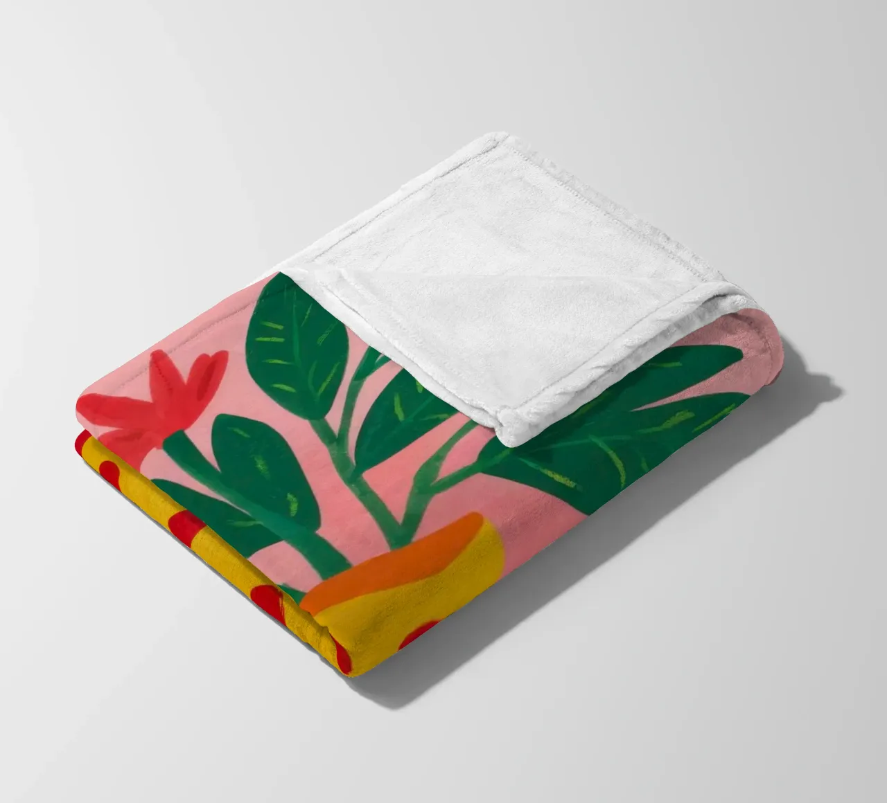 Fiore a pois Joy coperta in pile da Solace Light