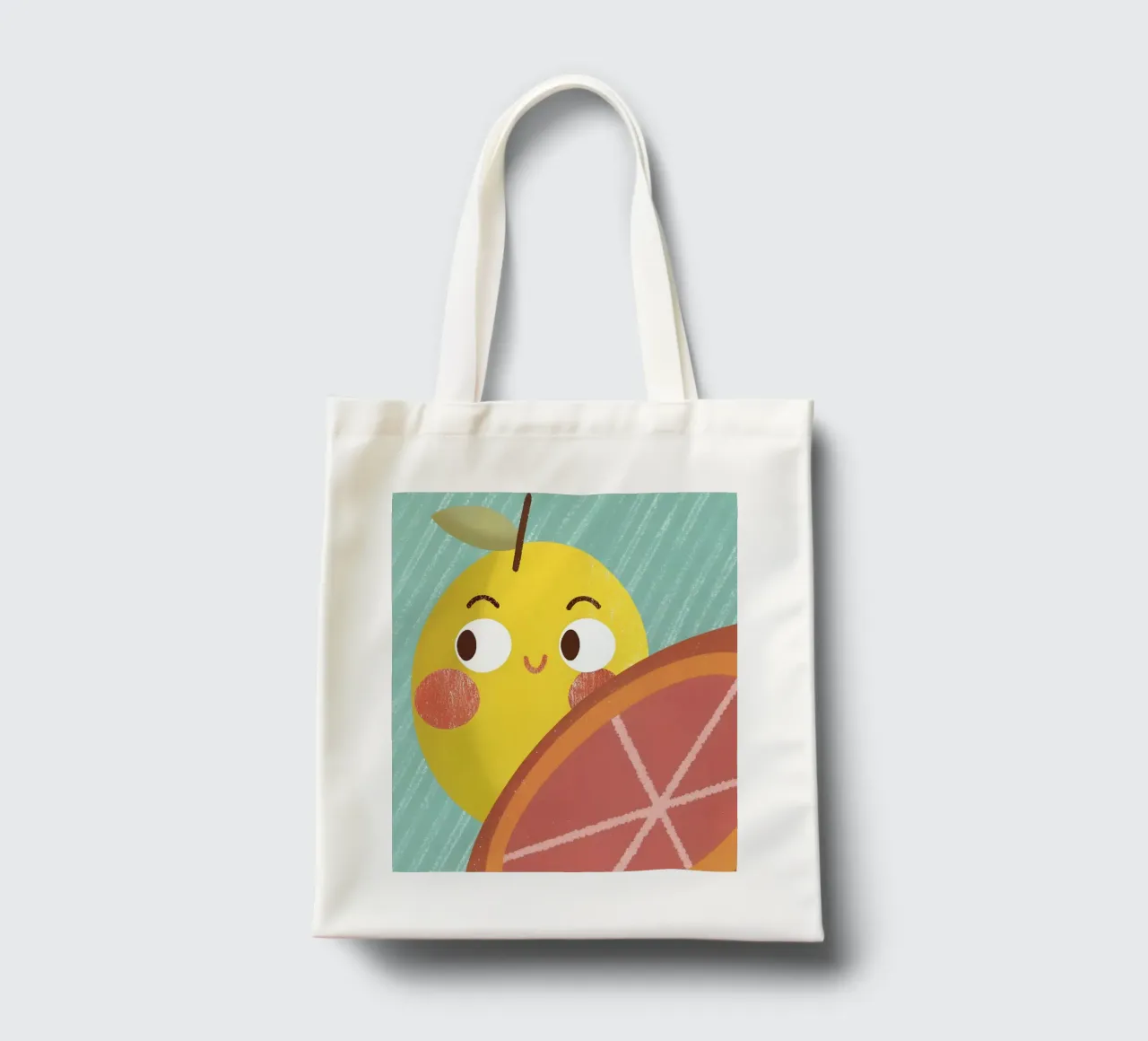 Allegro limone e arancia borsa in juta da LOYAL SHOP