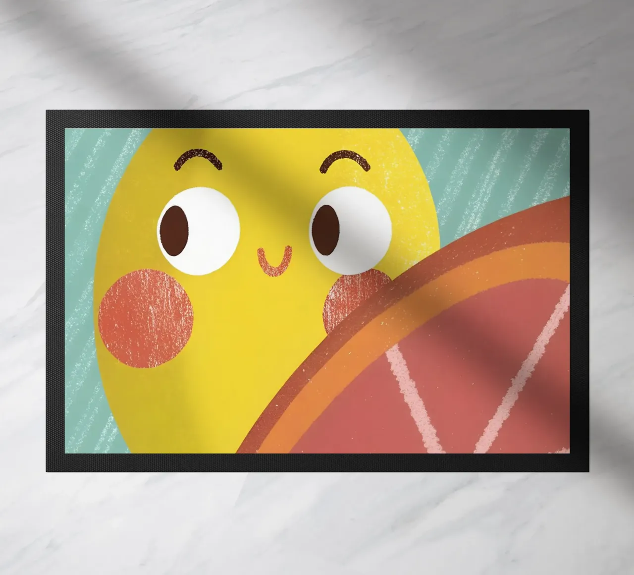 Allegro limone e arancia zerbino da LOYAL SHOP