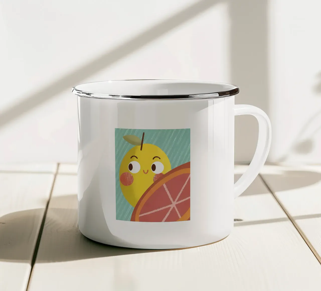 Allegro limone e arancia tazza in smalto da LOYAL SHOP