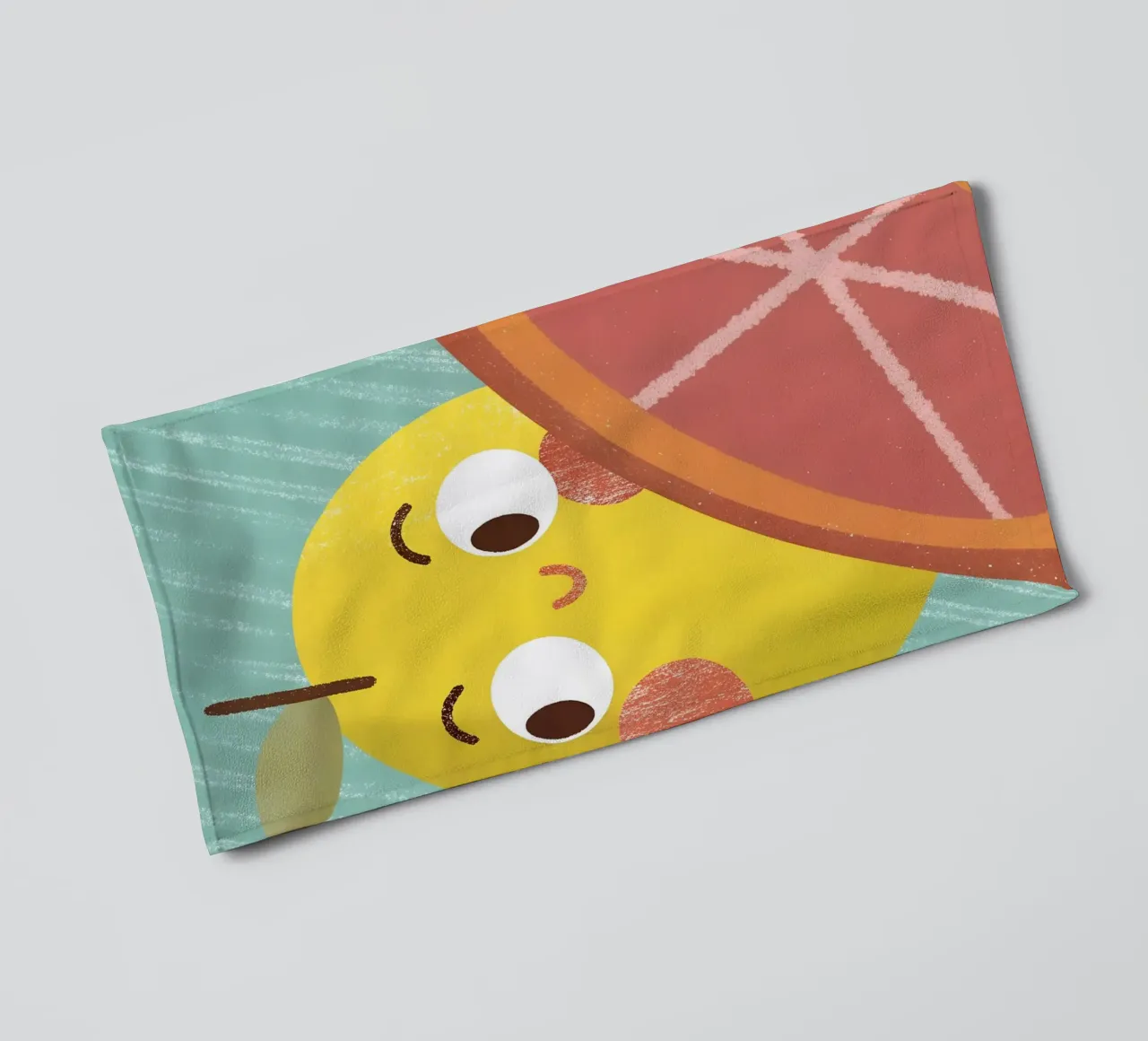 Allegro limone e arancia asciugamano da bagno da LOYAL SHOP