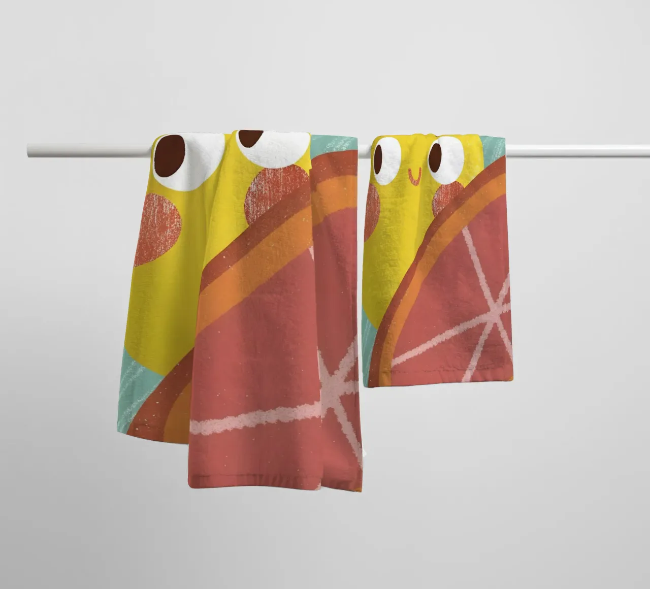 Allegro limone e arancia asciugamano da bagno da LOYAL SHOP
