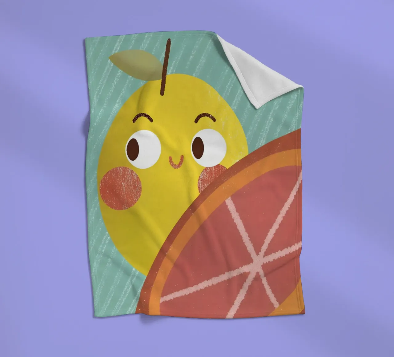 Allegro limone e arancia coperta in pile da LOYAL SHOP