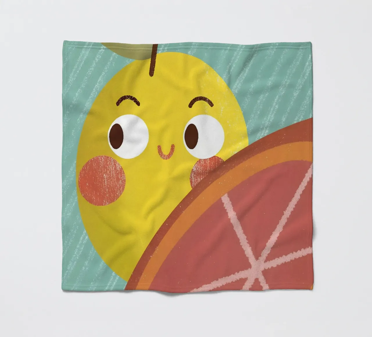 Allegro limone e arancia coperta in pile da LOYAL SHOP