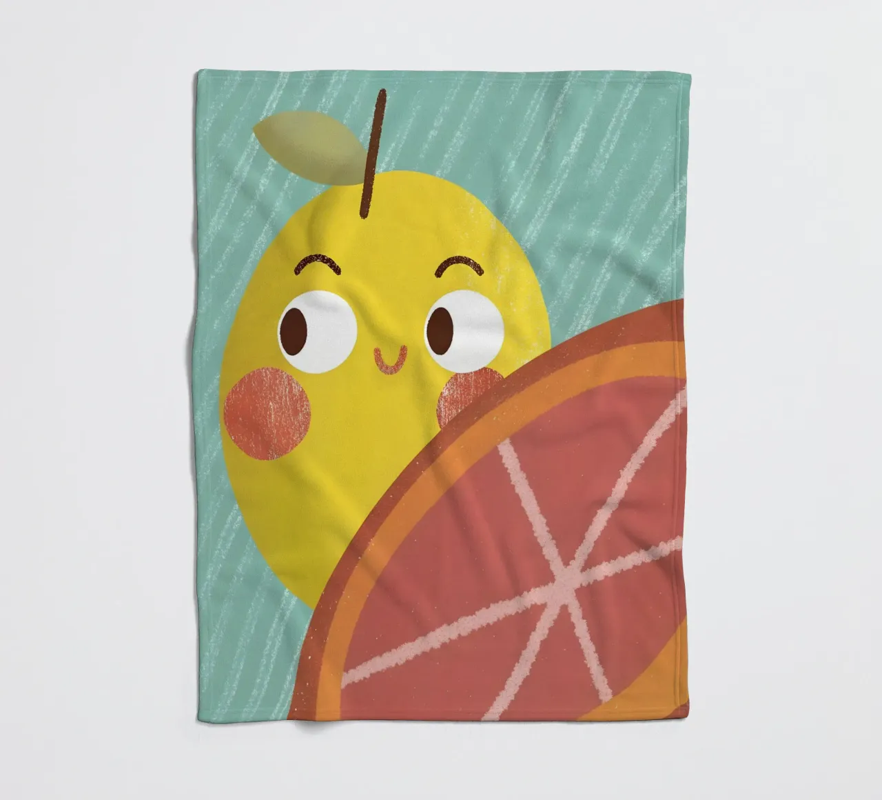 Allegro limone e arancia coperta in pile da LOYAL SHOP