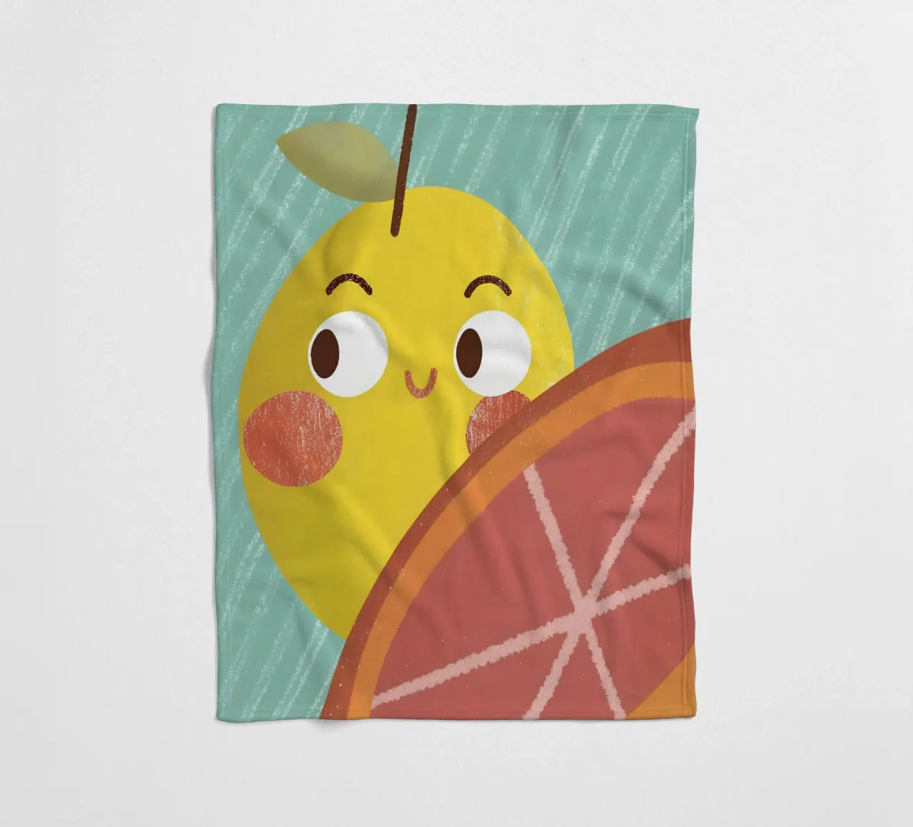 Allegro limone e arancia coperta in pile da LOYAL SHOP