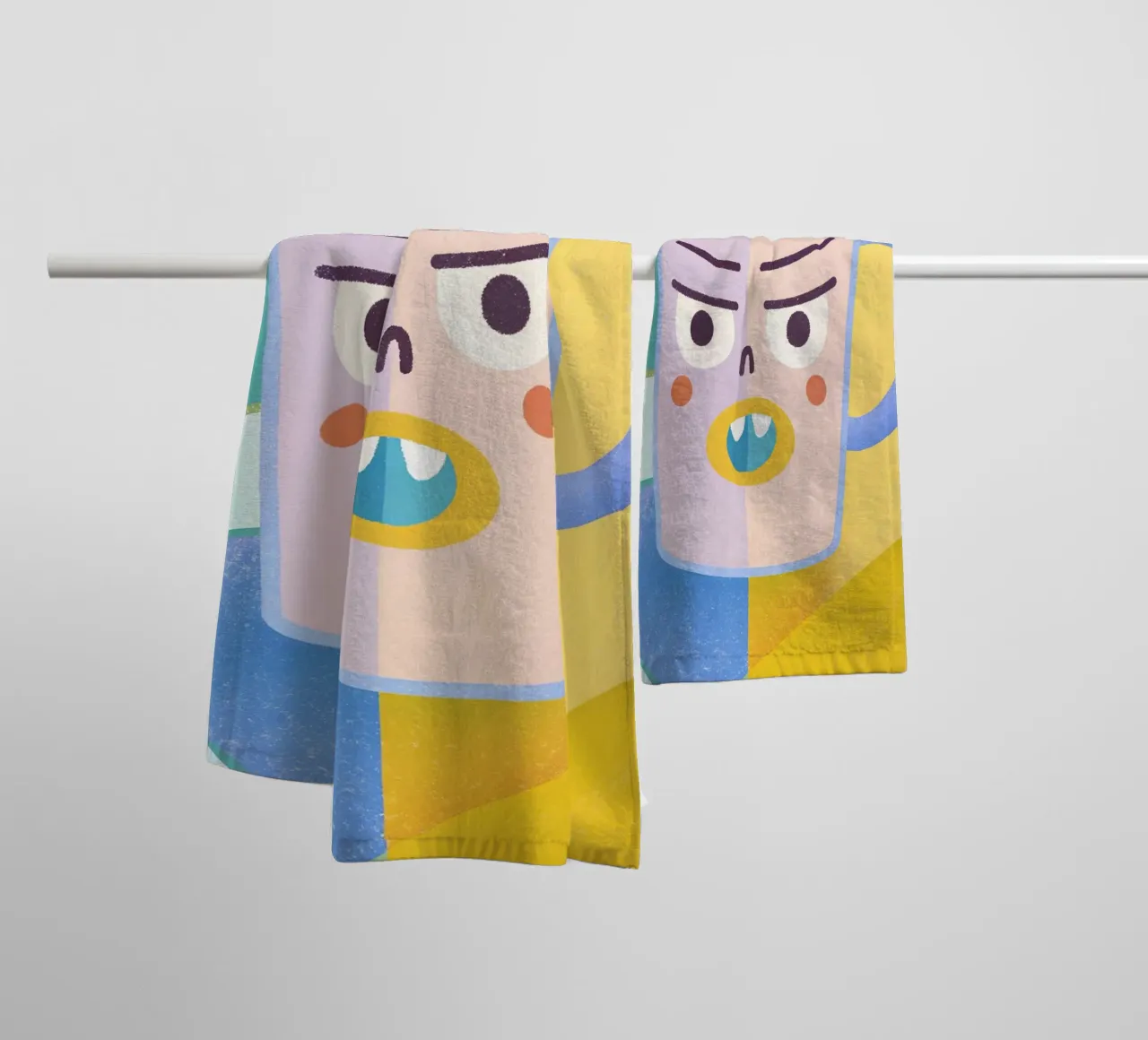 Unique and Funny Drink Characters towel by LOYAL SHOP
