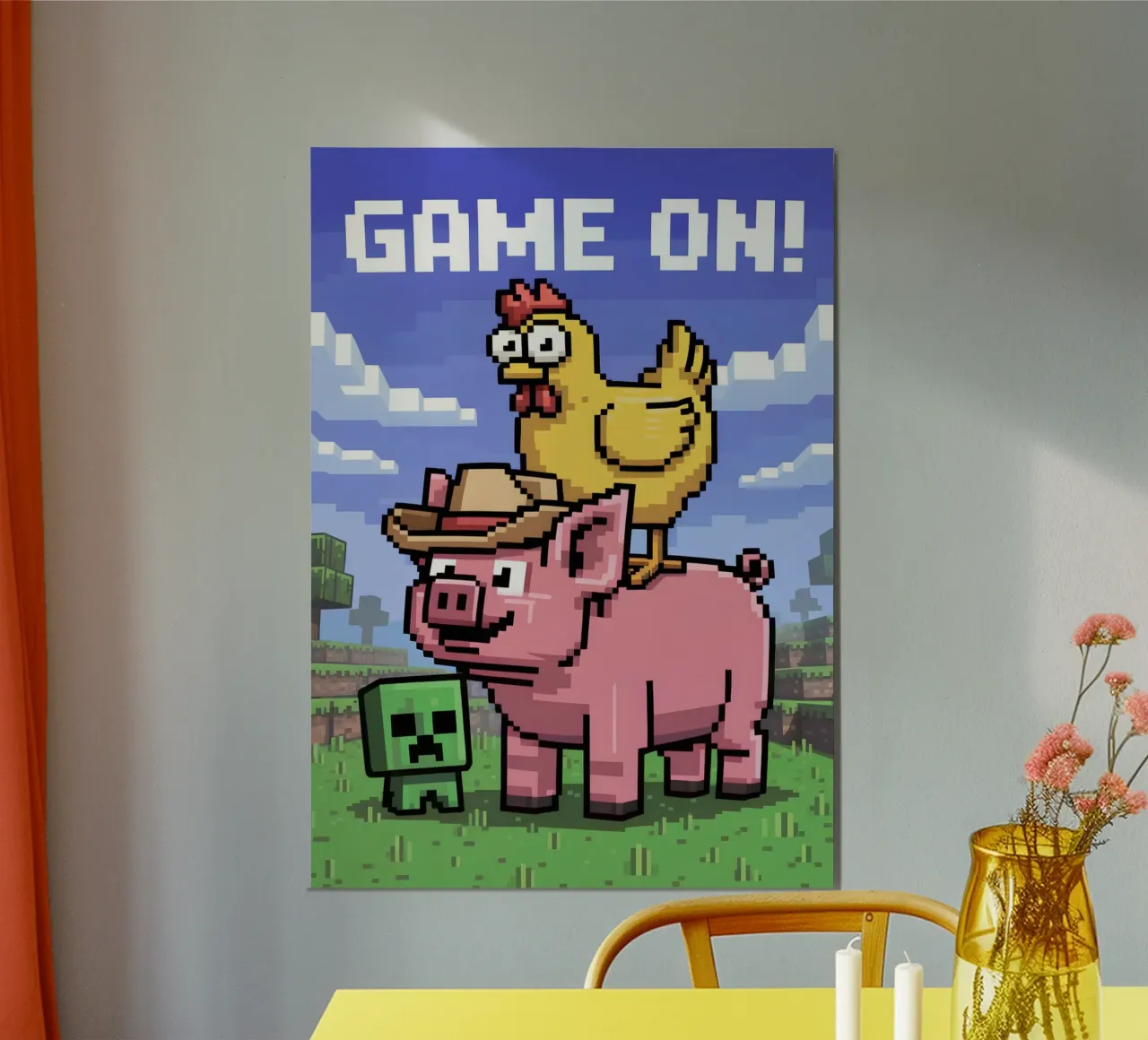 Minecraft alluminio dibond da Fusion Frames Digital