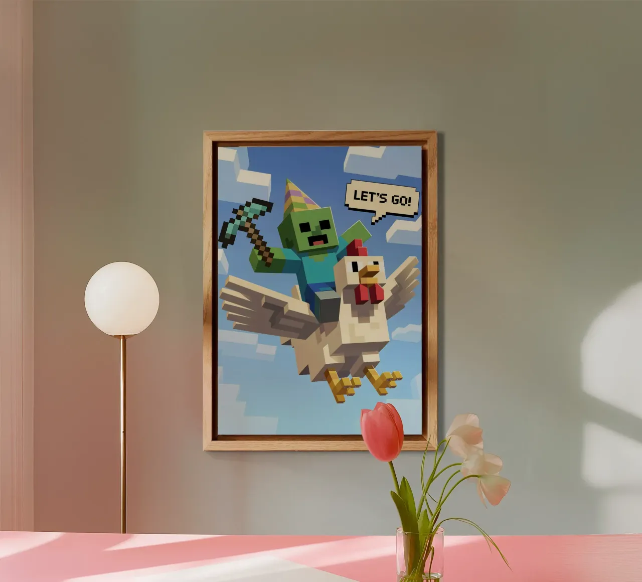 Minecraft alluminio dibond da Fusion Frames Digital