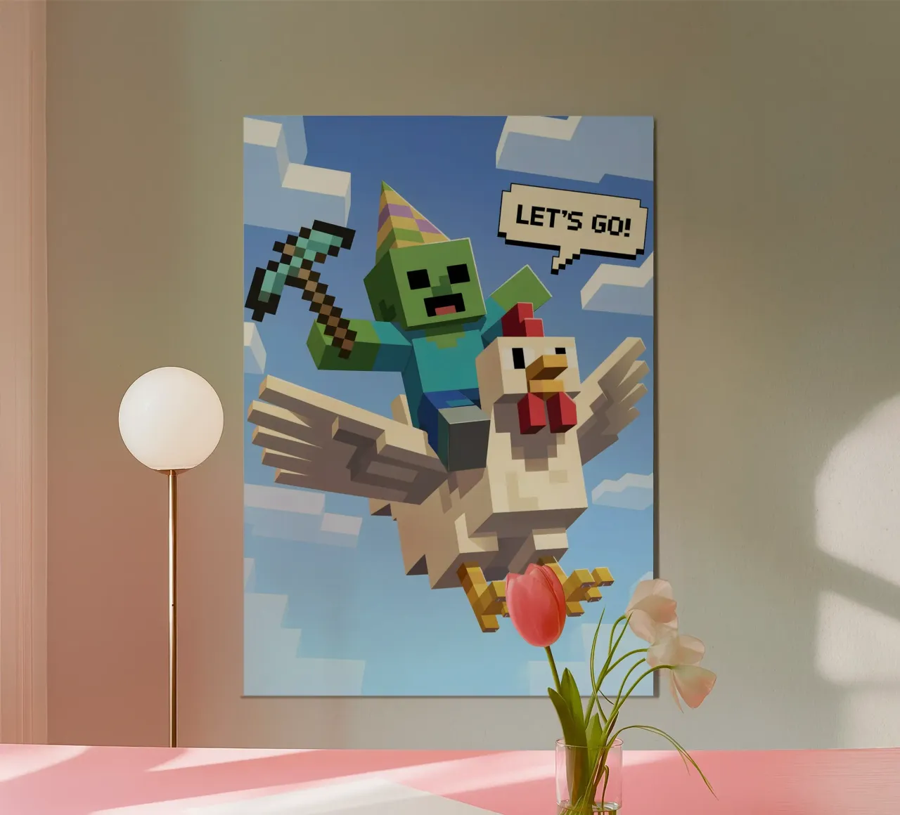Minecraft alluminio dibond da Fusion Frames Digital