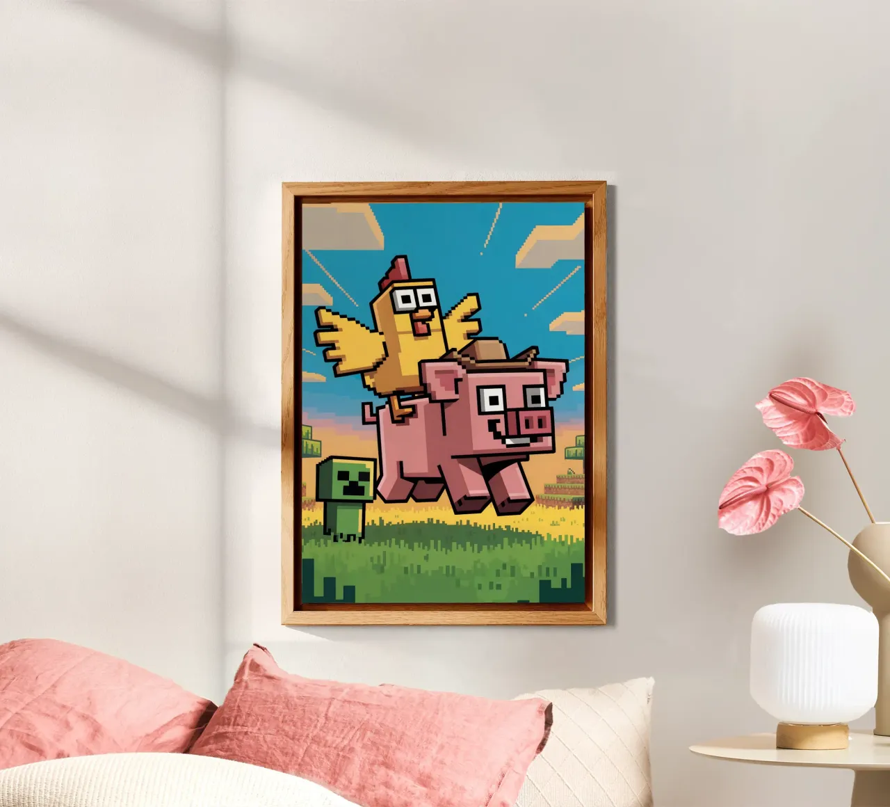 Minecraft alluminio dibond da Fusion Frames Digital
