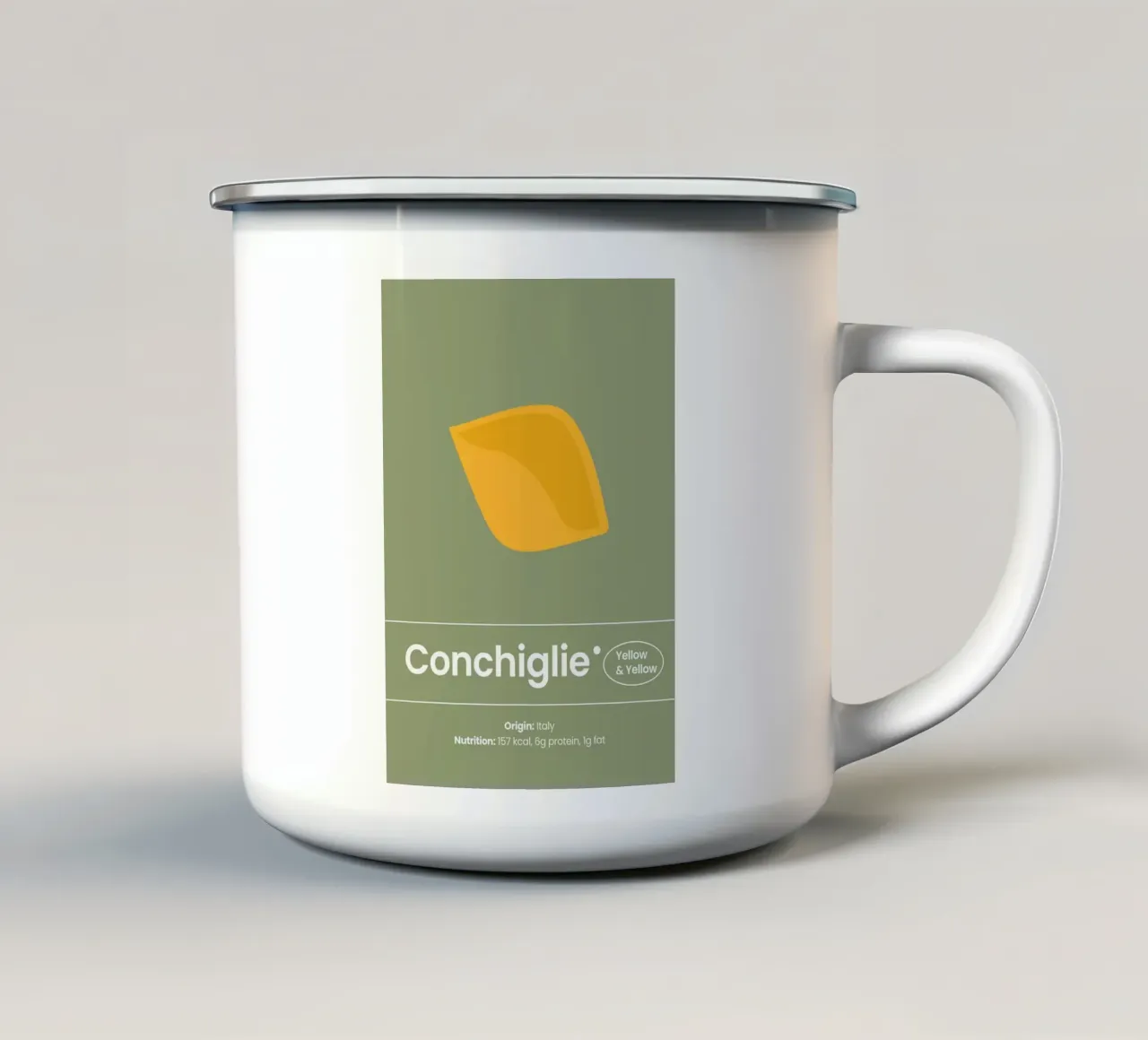 L'arte delle Conchiglie tazza in smalto da Nina Wolf