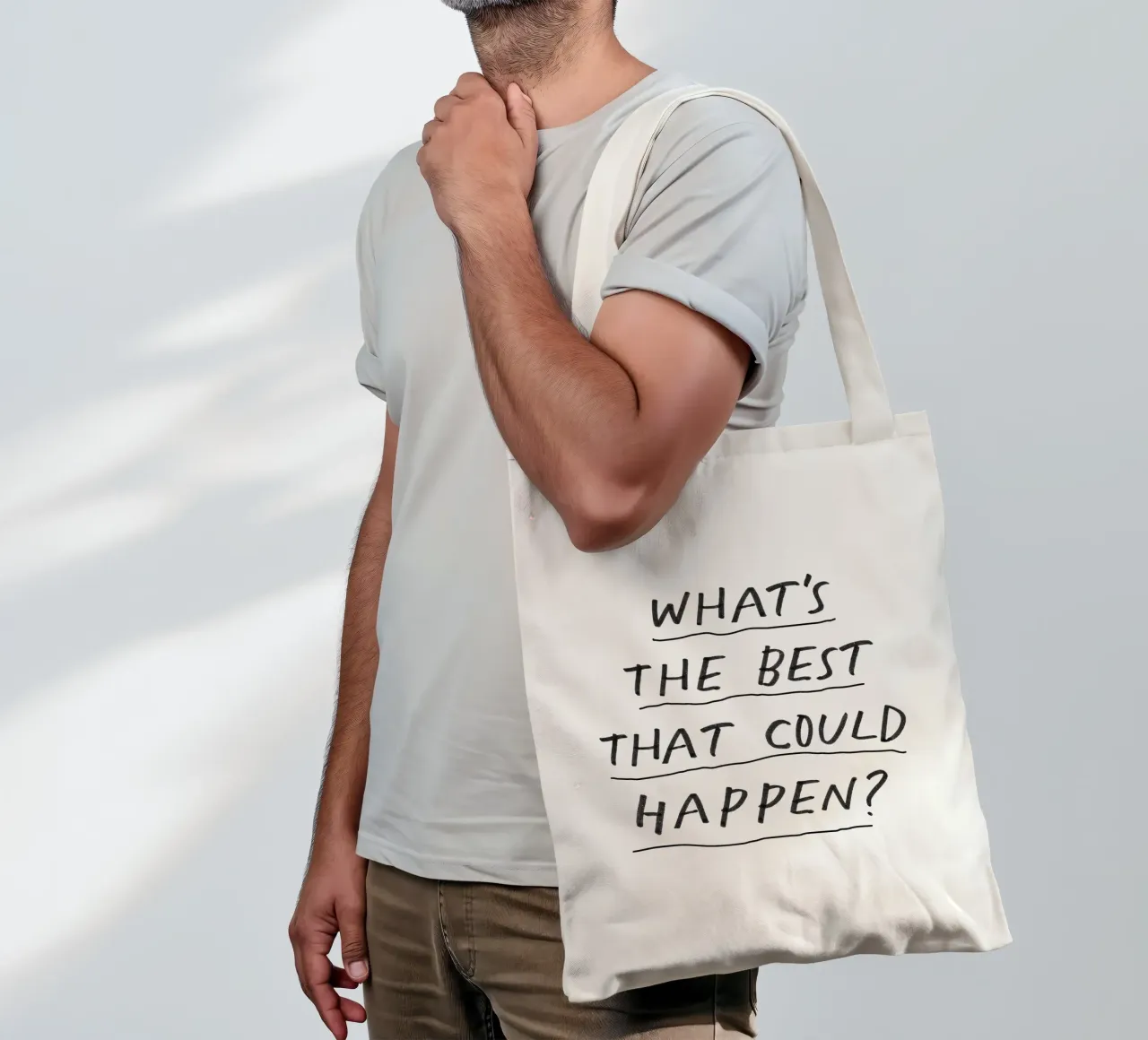 Was ist das Beste, was passieren kann? Jutebeutel von THE MOTIVATED TYPE