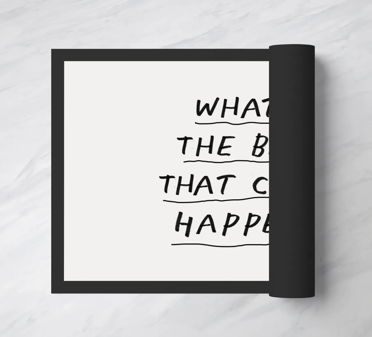 Was ist das Beste, was passieren kann? Fußmatte von THE MOTIVATED TYPE