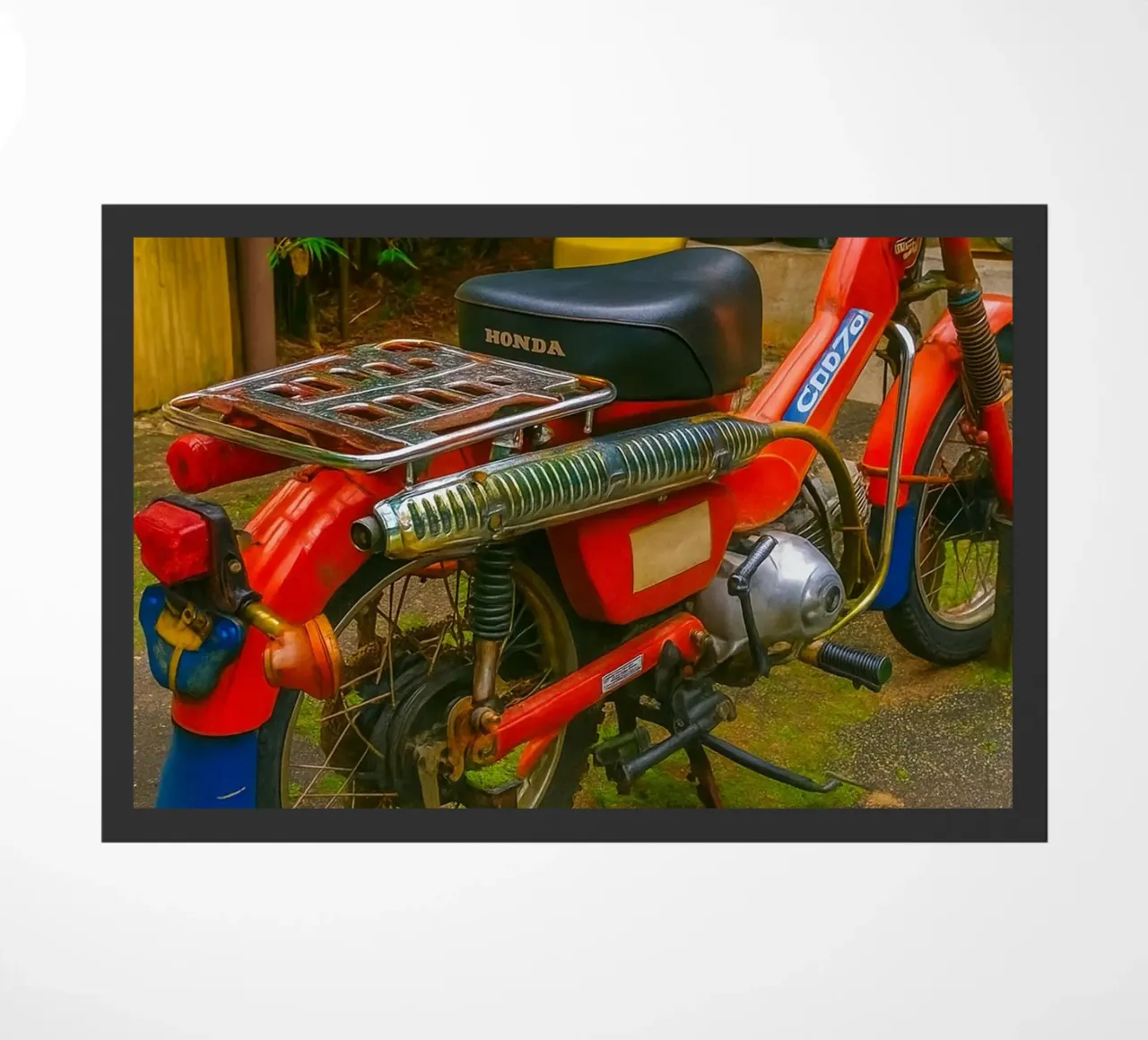 Oldtimer-Motorrad Fußmatte von tamarind