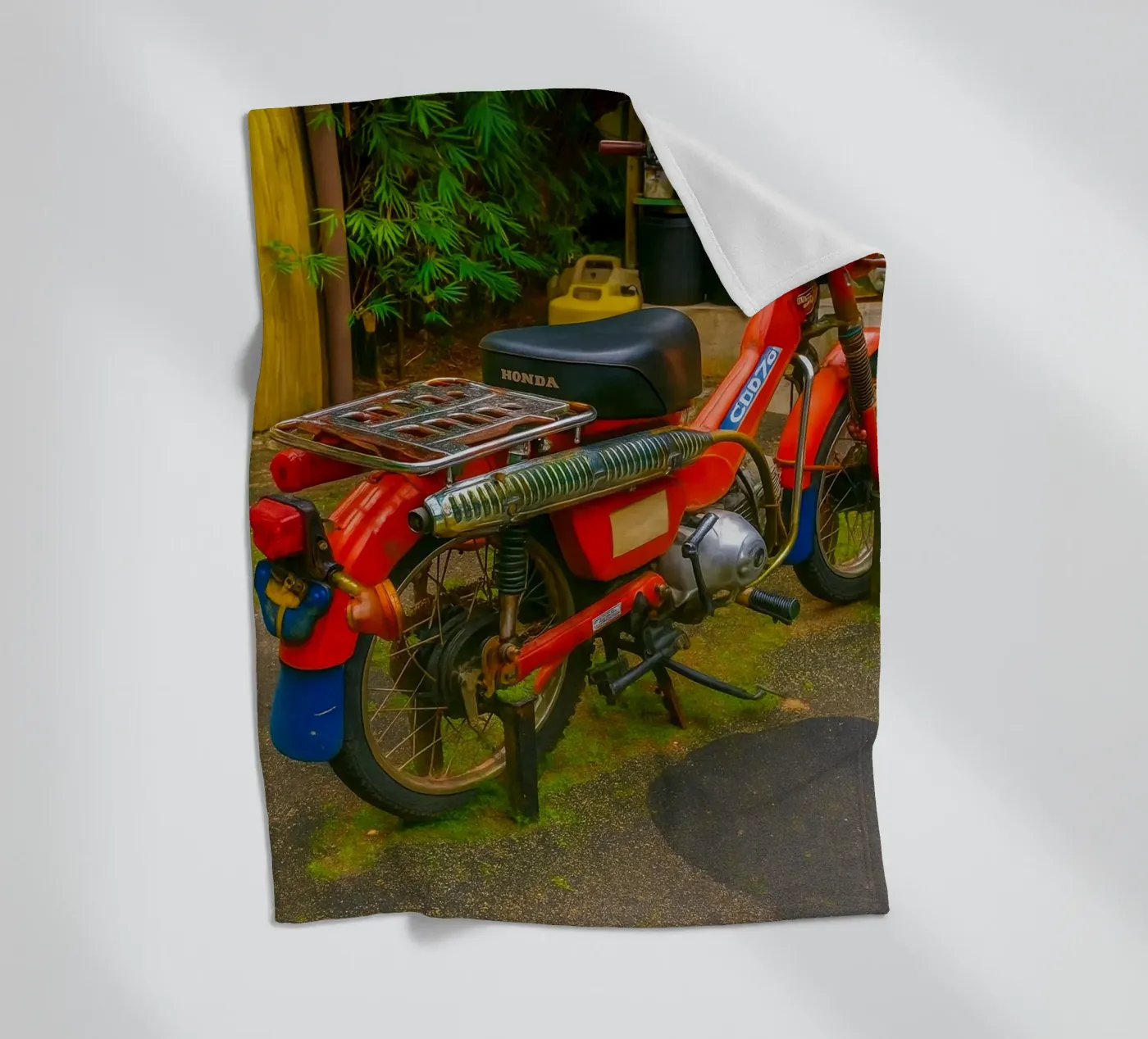 Oldtimer-Motorrad Fleecedecke von tamarind