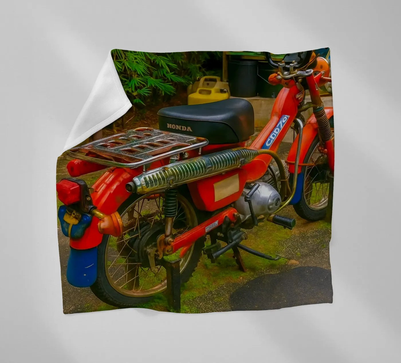 Oldtimer-Motorrad Fleecedecke von tamarind