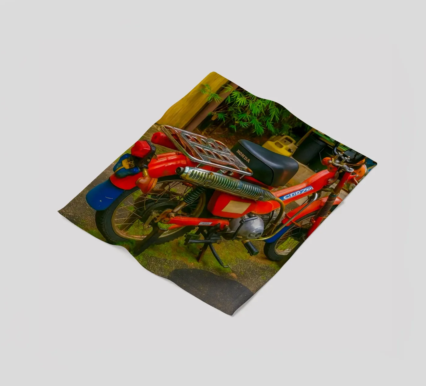 Oldtimer-Motorrad Fleecedecke von tamarind