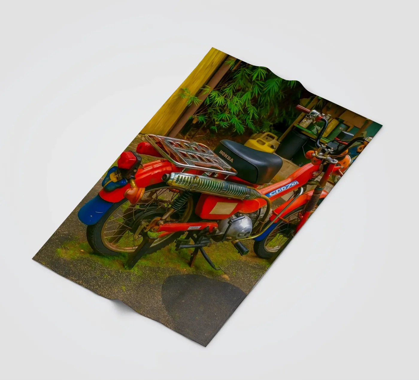 Oldtimer-Motorrad Fleecedecke von tamarind