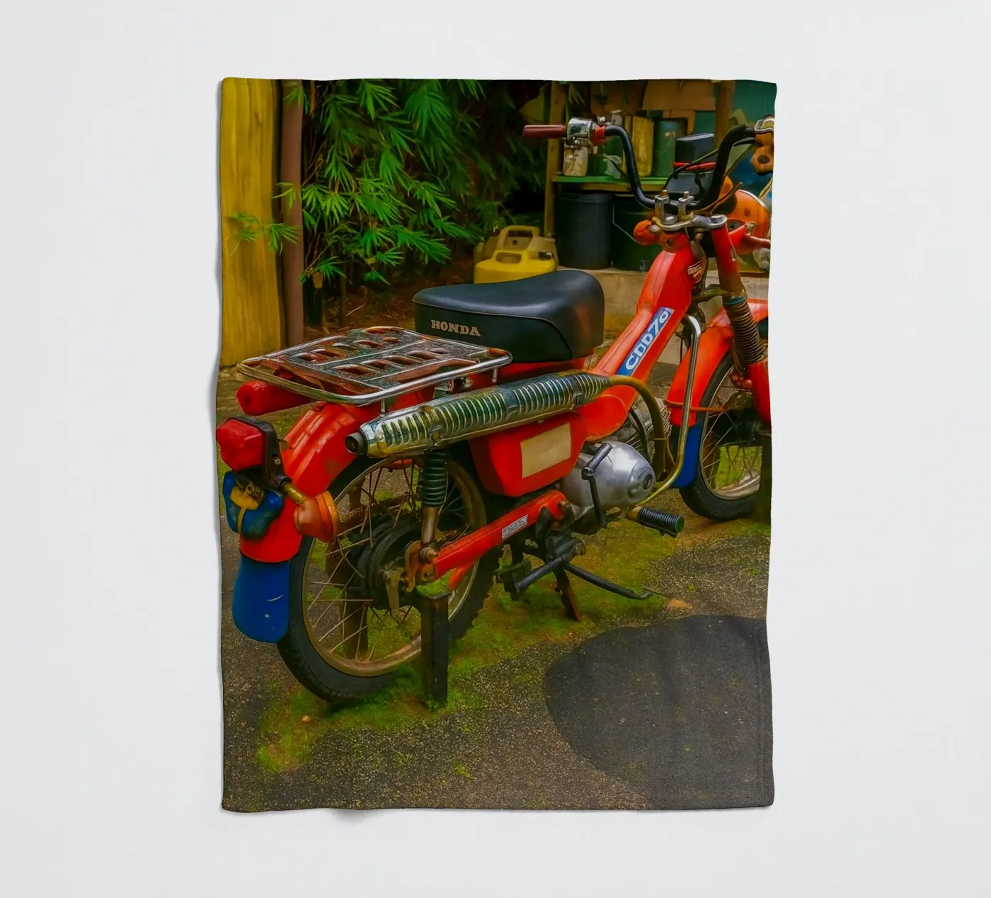 Oldtimer-Motorrad Fleecedecke von tamarind