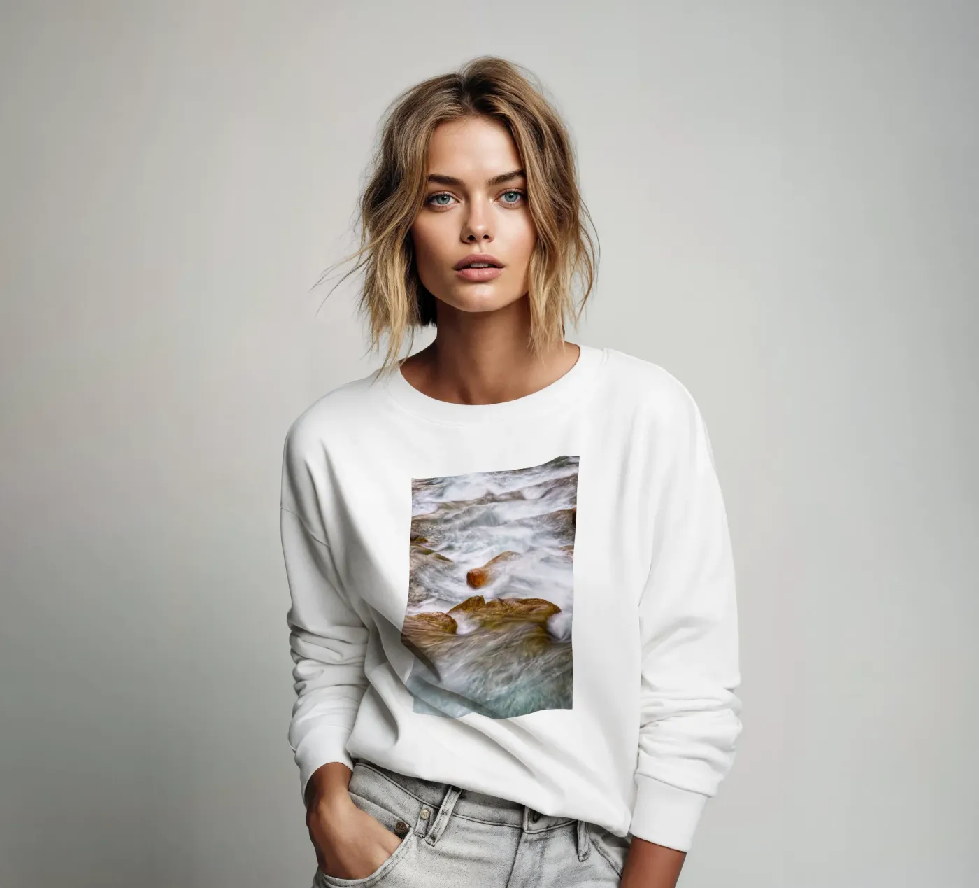 River flow sweatshirt van Fjöllart