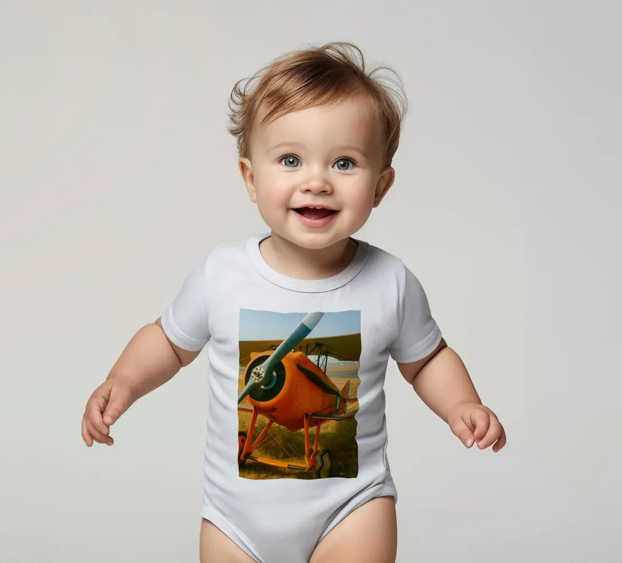 Oldtimer-Flugzeug Kurzarm Babybody von tamarind