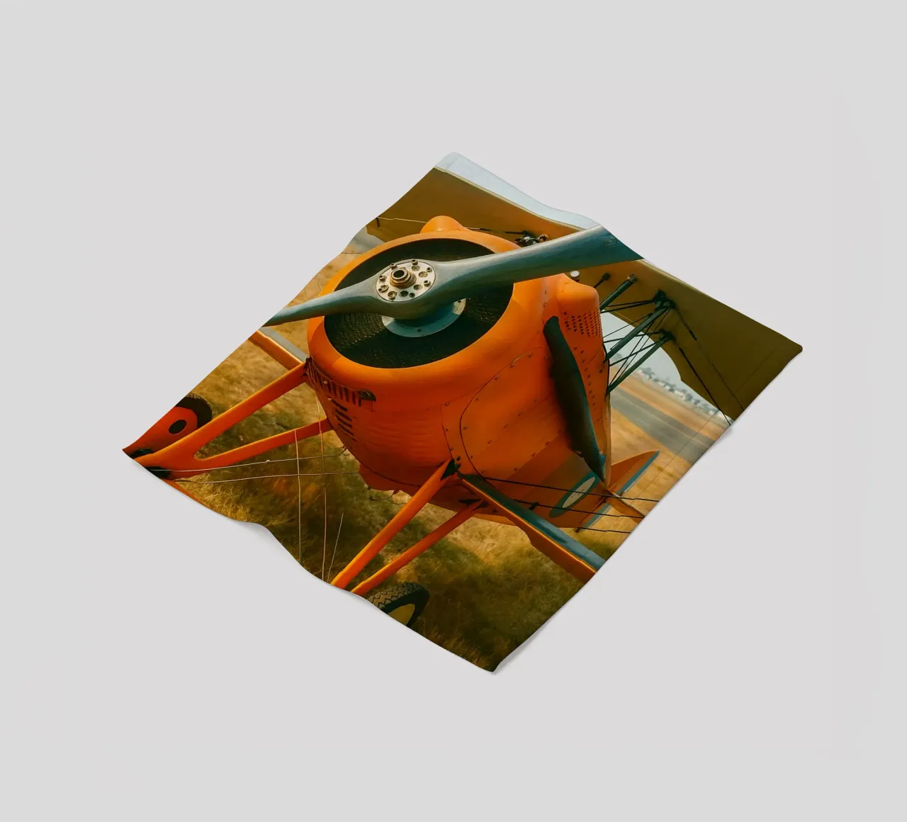 Oldtimer-Flugzeug Fleecedecke von tamarind