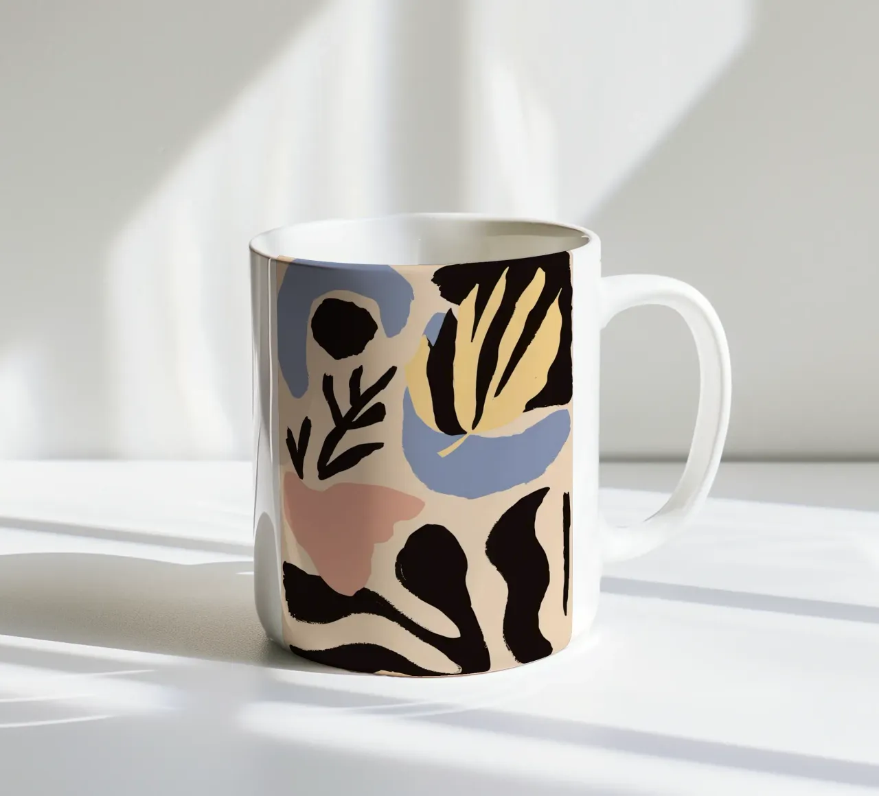 Forme botaniche astratte tazza in ceramica da Sun Riser