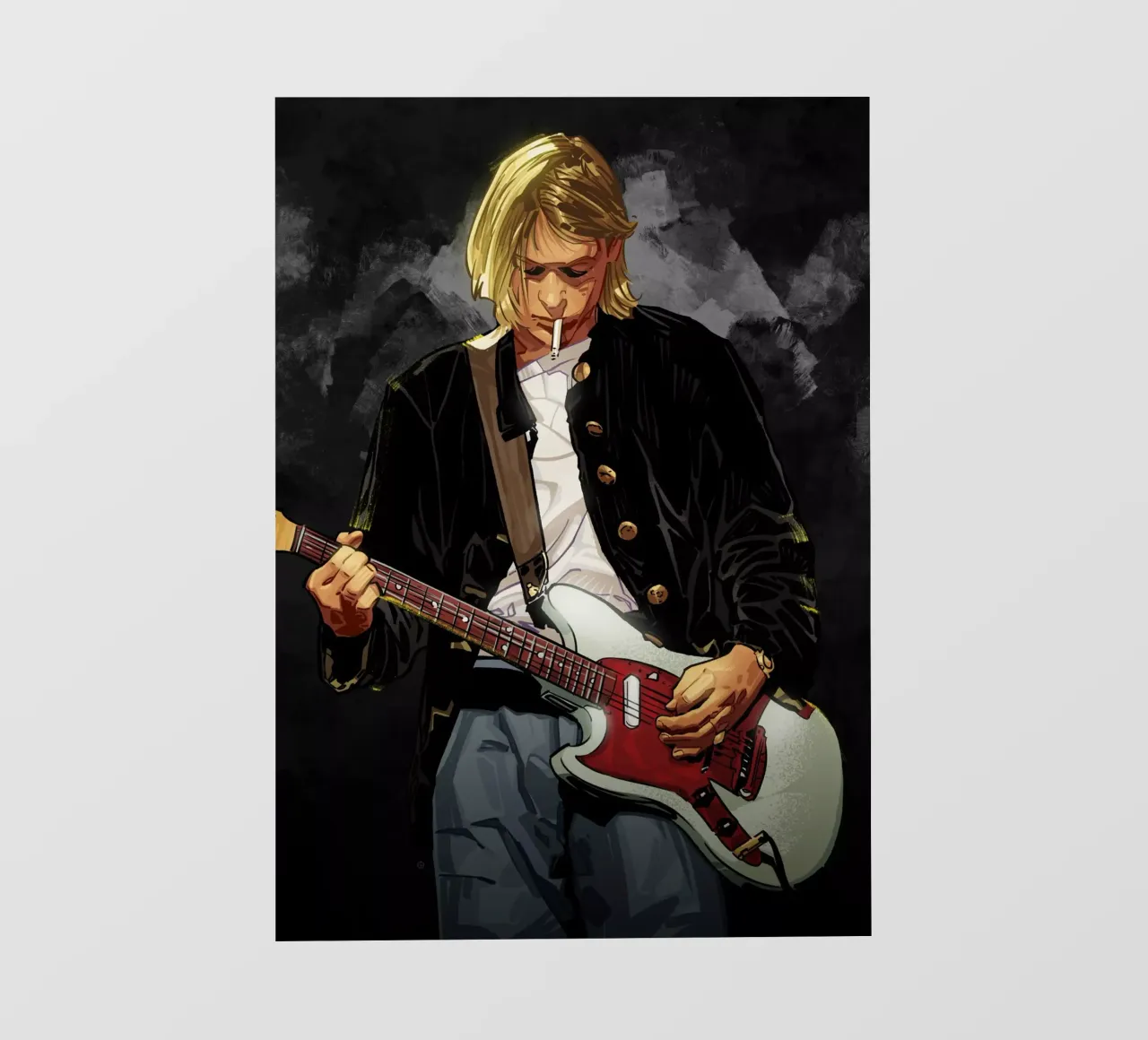 Kurt Cobain Nirvana pellicola backlit da nabakumov
