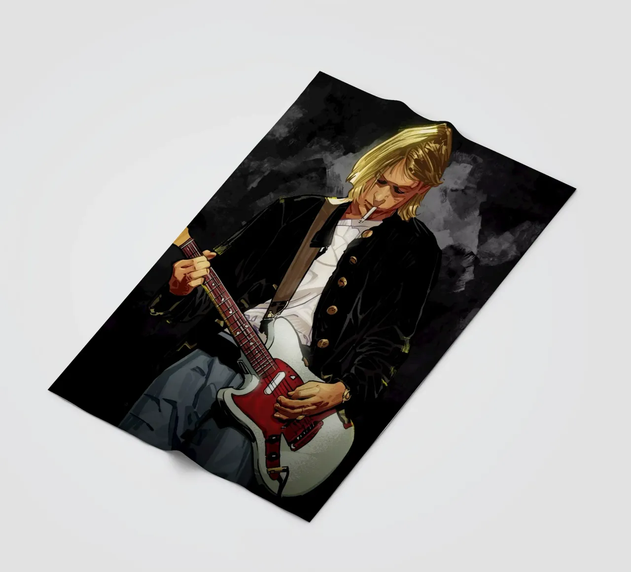 Kurt Cobain Nirvana coperta in pile da nabakumov