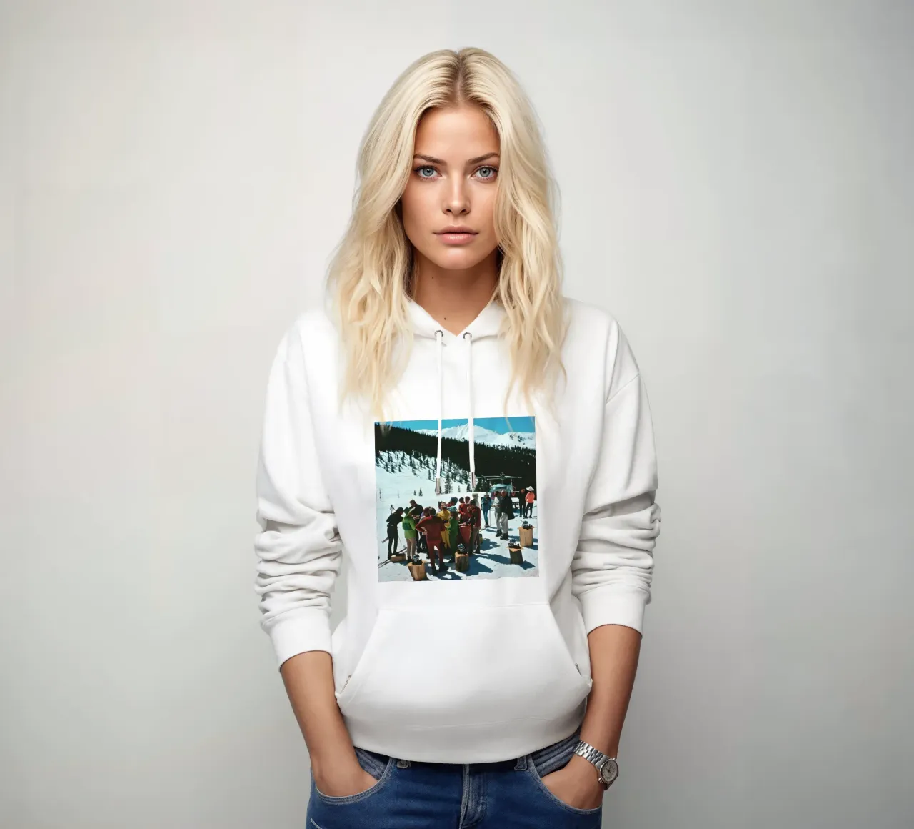 Snowmass Picnic felpa con cappuccio da arleneturnershop