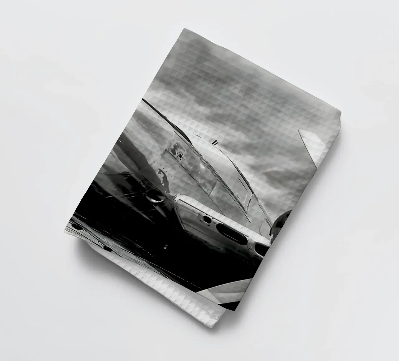 Aeroplano ad elica retrò in monocromia b&n vintage canovaccio da cucina da DiveDuke