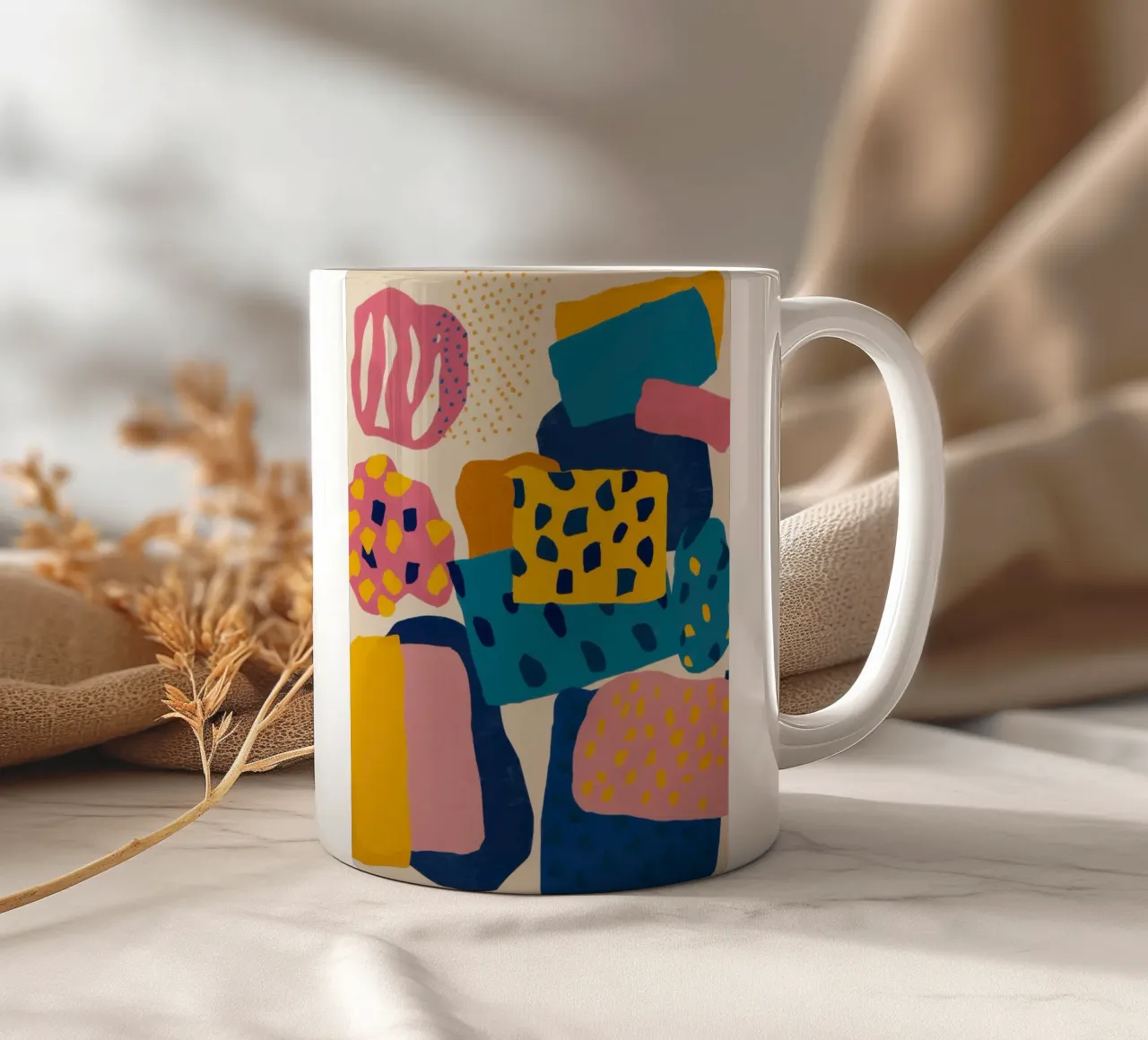 Forma cubista Fiesta tazza in ceramica da Sun Riser